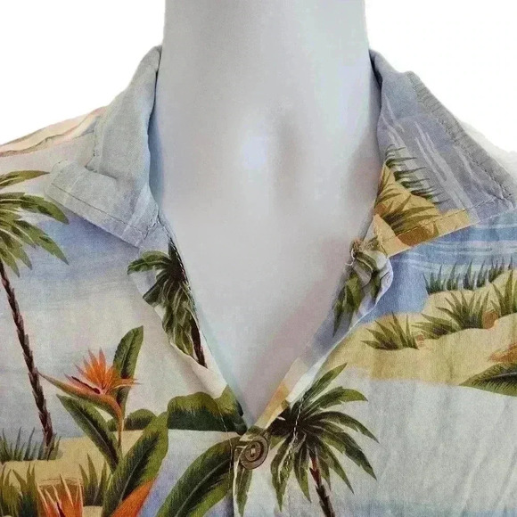 Vintage Hawaiian shirt OP Ocean Pacific Aloha Tropical Print 70s Tags Medium - Picture 4 of 12